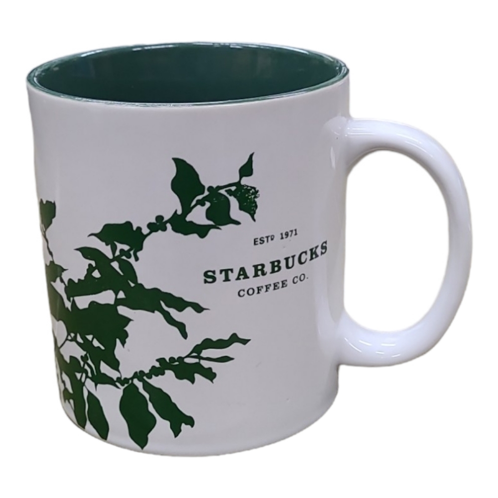 Starbucks Coffee Company Cup Mug 12 oz. 2010 Green est. 1971 Cafe Tea